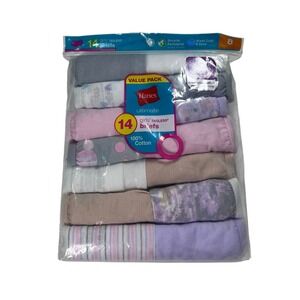 Hanes Ultimate‎ Girls' Tagless Briefs 14-Pack Underwear Cotton Size 8 NEW